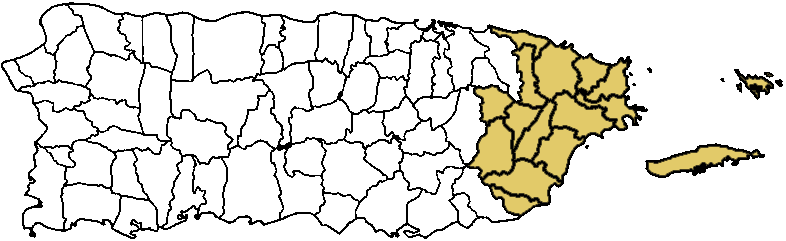 Mapa Área Este Puerto Rico