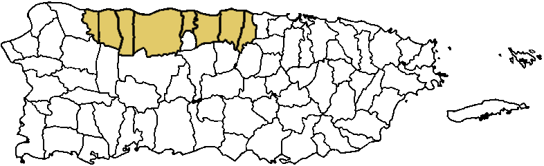 Mapa Área Norte Puerto Rico