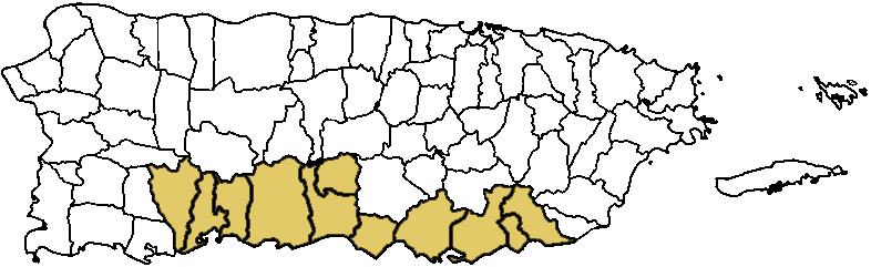 Mapa Área Sur Puerto Rico